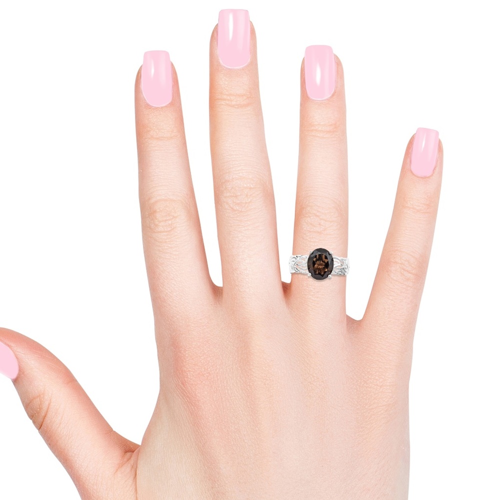 NEW Size 5 Brazilian Smoky Quartz Solitaire Ring - Picture 3 of 6